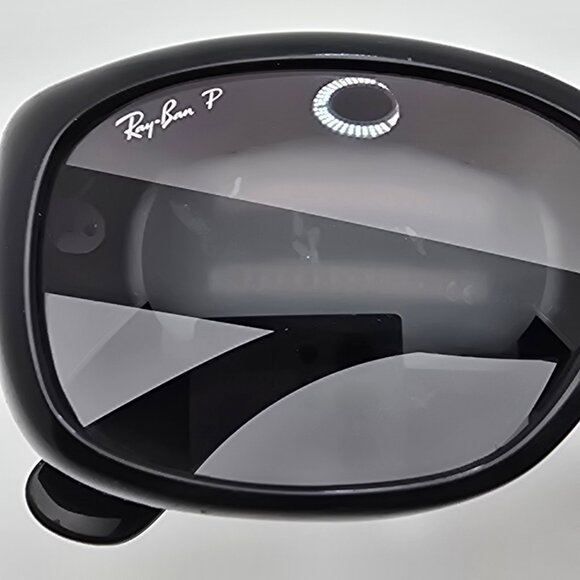 Ray-Ban RB4101 601/T3 Jackie Ohh Black Frame Polarized Grey Lens Sunglasses 58mm - Picture 16 of 16